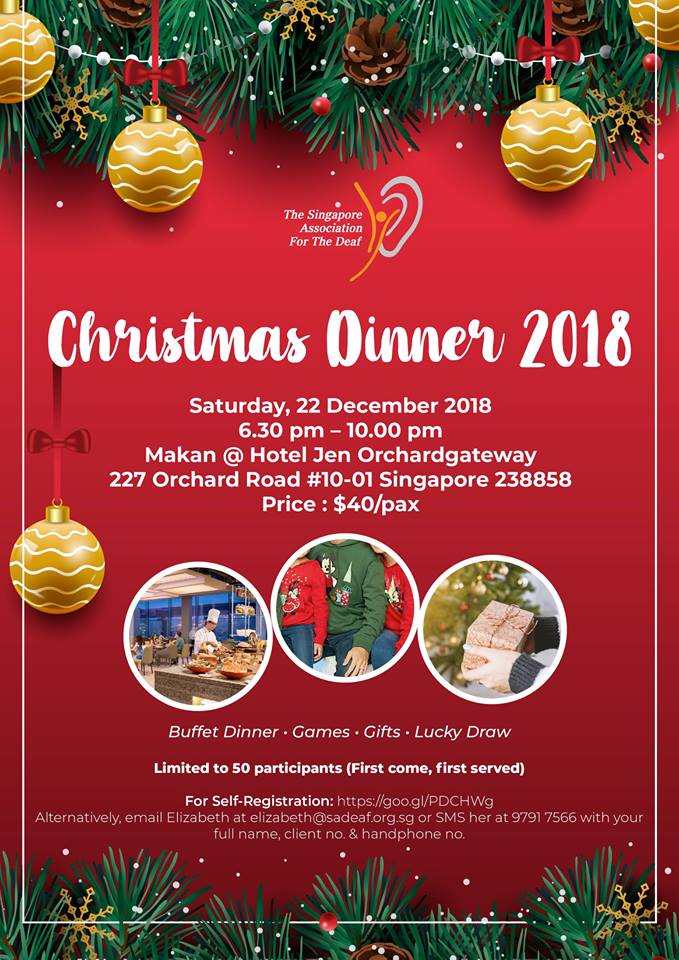 Christmas Dinner 2018 The Singapore Association For The Deaf