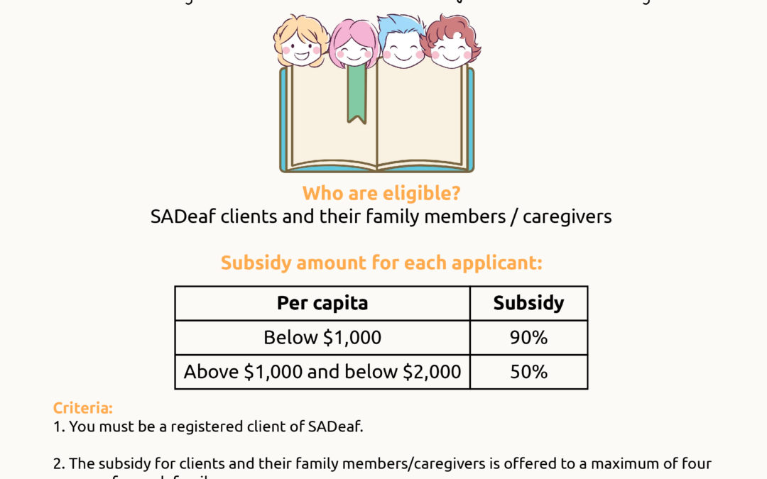 Singapore Sign Language (SgSL) courses for SADeaf clients